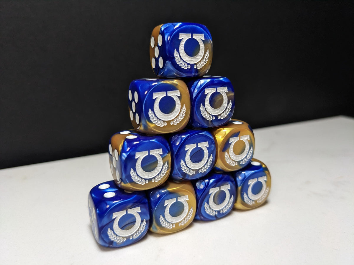 16mm Dice - Space Smurf Omega Inspired by Sci-Fi 10x