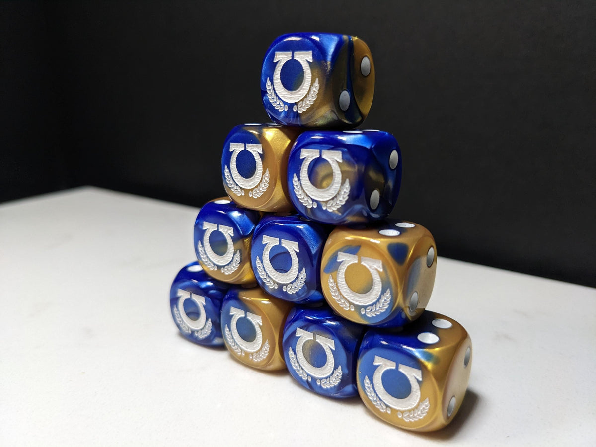 16mm Dice - Space Smurf Omega Inspired by Sci-Fi 10x