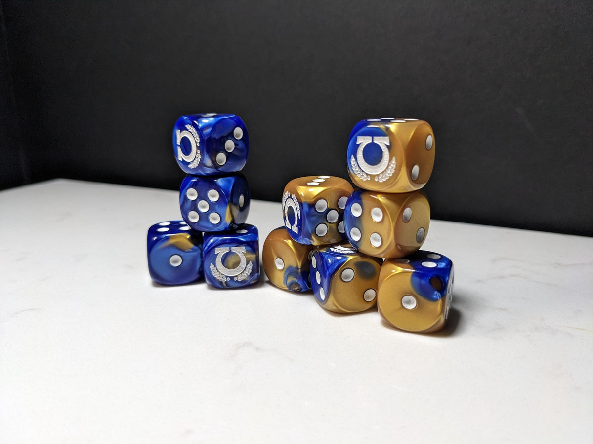 16mm Dice - Space Smurf Omega Inspired by Sci-Fi 10x