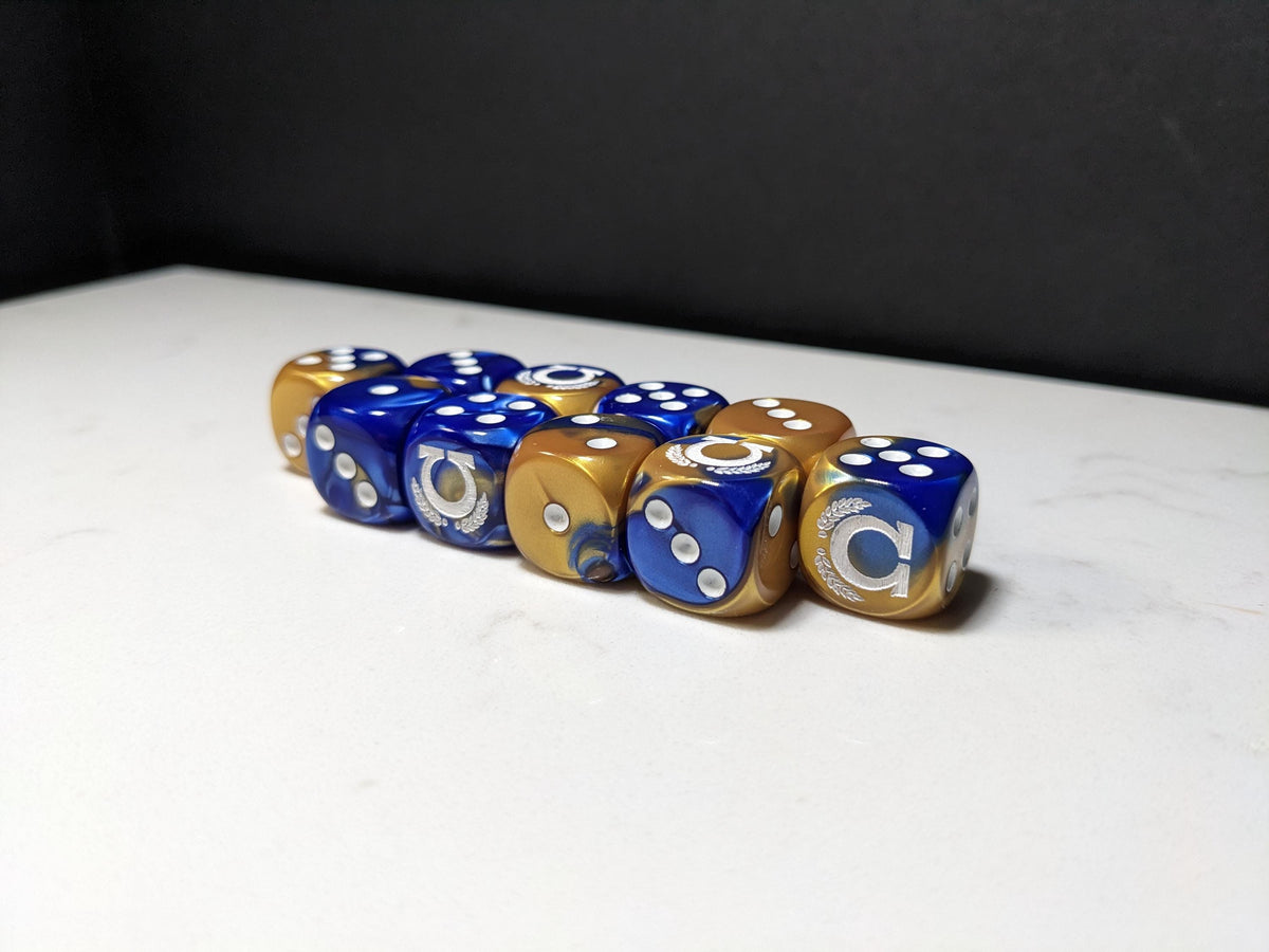 16mm Dice - Space Smurf Omega Inspired by Sci-Fi 10x