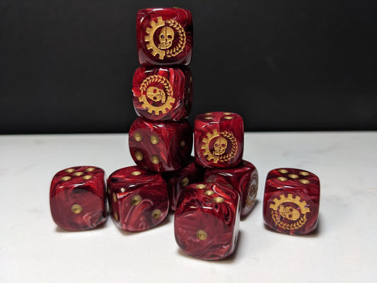 16mm Dice - Cult of the Machine Inspired by Sci-Fi 10x