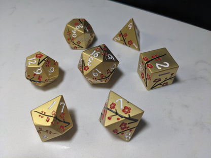 Solid Metal D&D Dice Set - Spirit Blossom