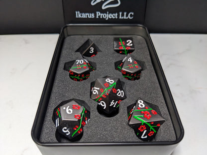 Solid Metal D&D Dice Set - Spirit Blossom