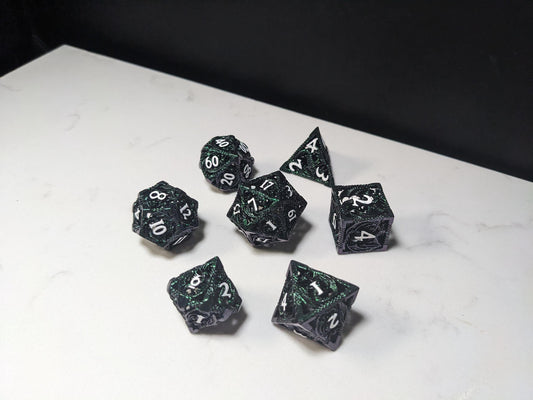 Metal D&D Dice Set - Sage Hollow Dragon
