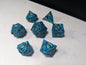 Metal D&D Dice Set - Blue Hollow Dragon