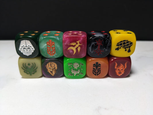 16mm Dice - Variety Set Inspired by Sci-Fi 10x
