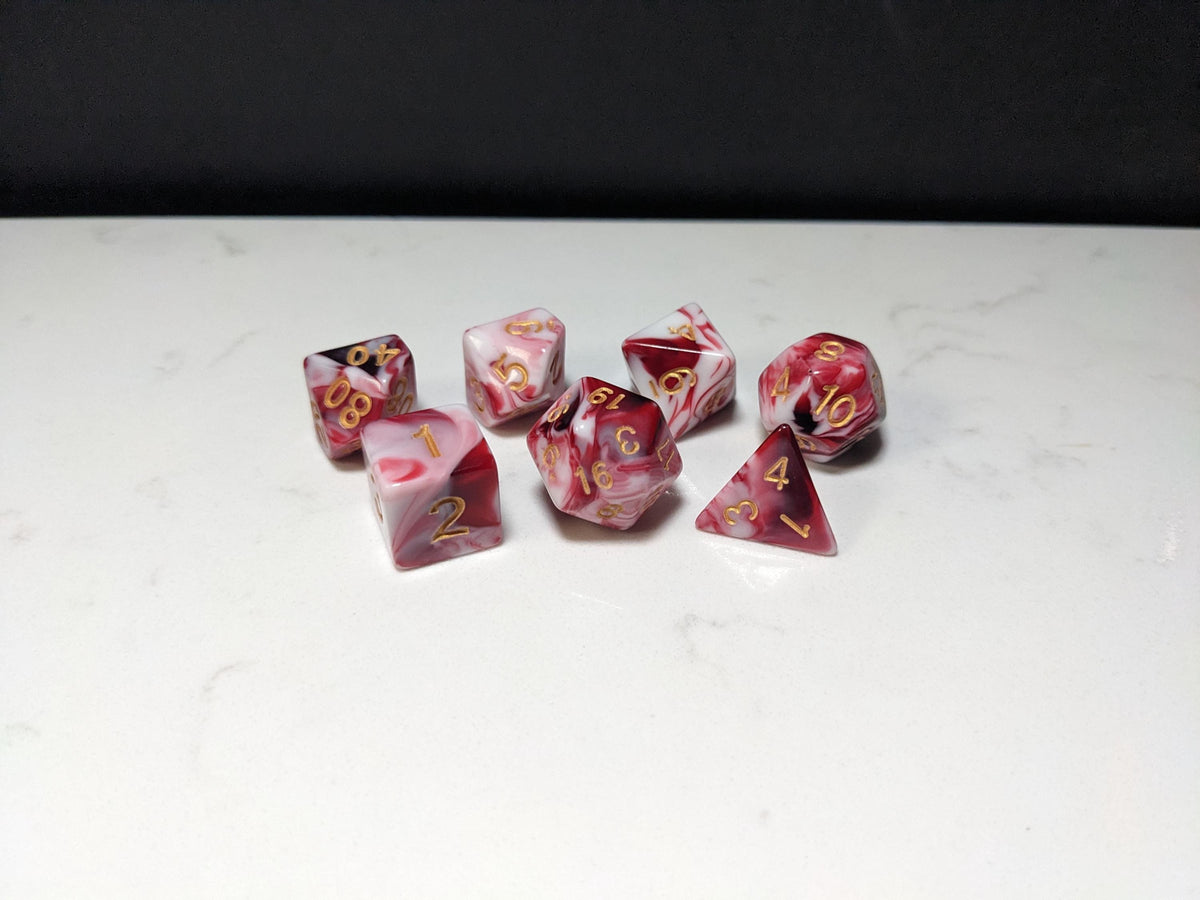 Acrylic DND Dice Set - Marble Swirl