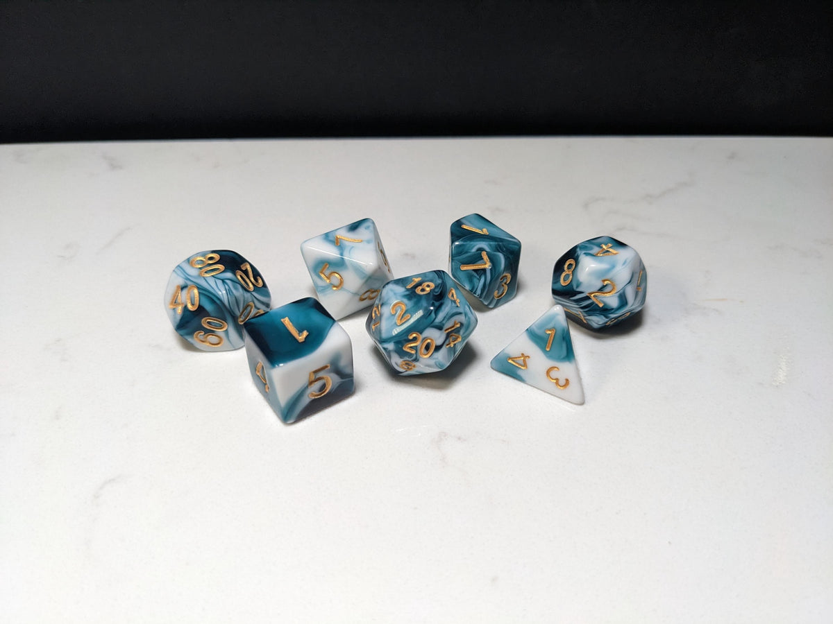 Acrylic DND Dice Set - Marble Swirl