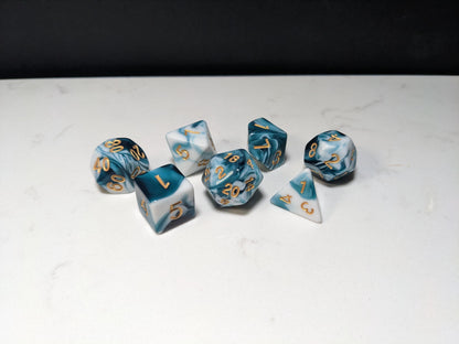 Acrylic DND Dice Set - Marble Swirl