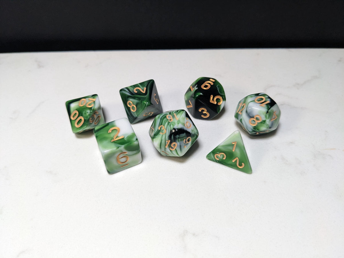 Acrylic DND Dice Set - Marble Swirl