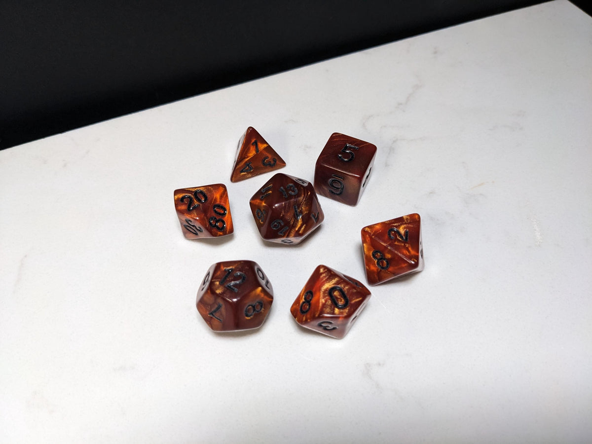 Acrylic DND Dice Set - Copper Velvet