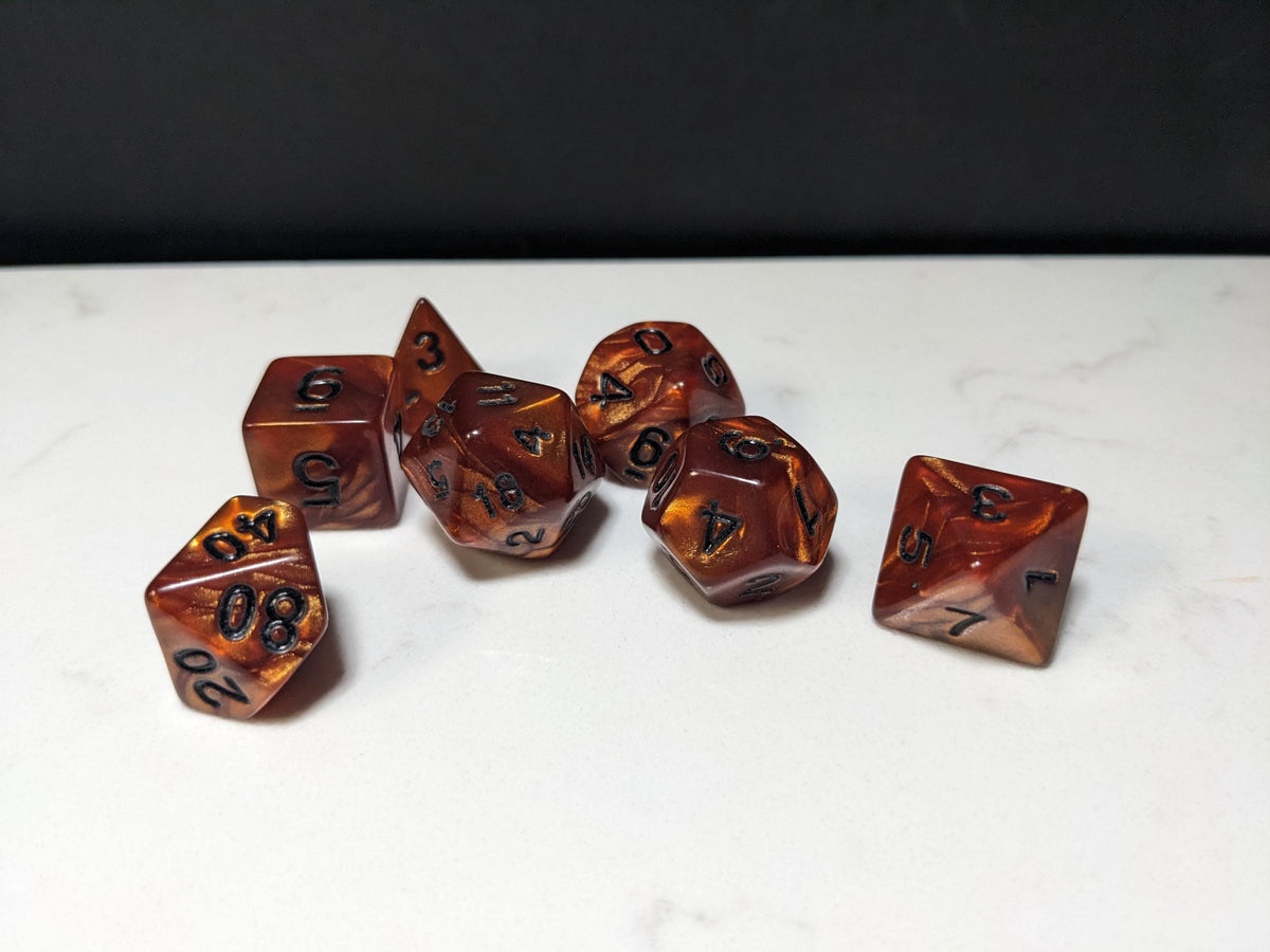Acrylic DND Dice Set - Copper Velvet