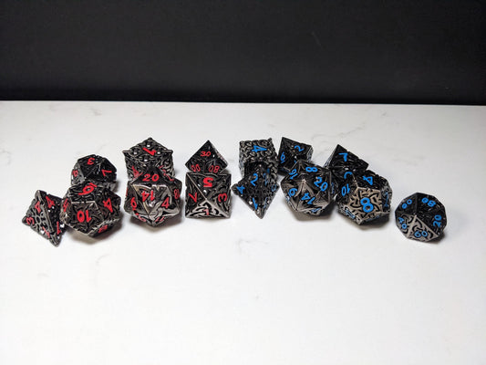 Metal D&D Dice Set - Hollow Rune