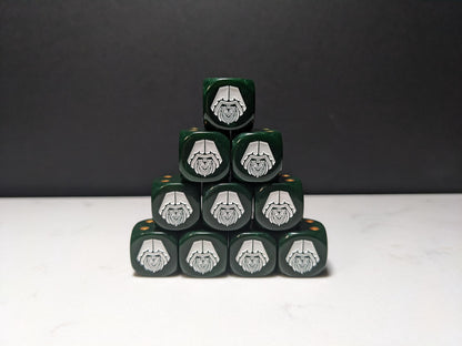 16mm Dice - Fallen Lion Inspired by Sci-Fi 10x