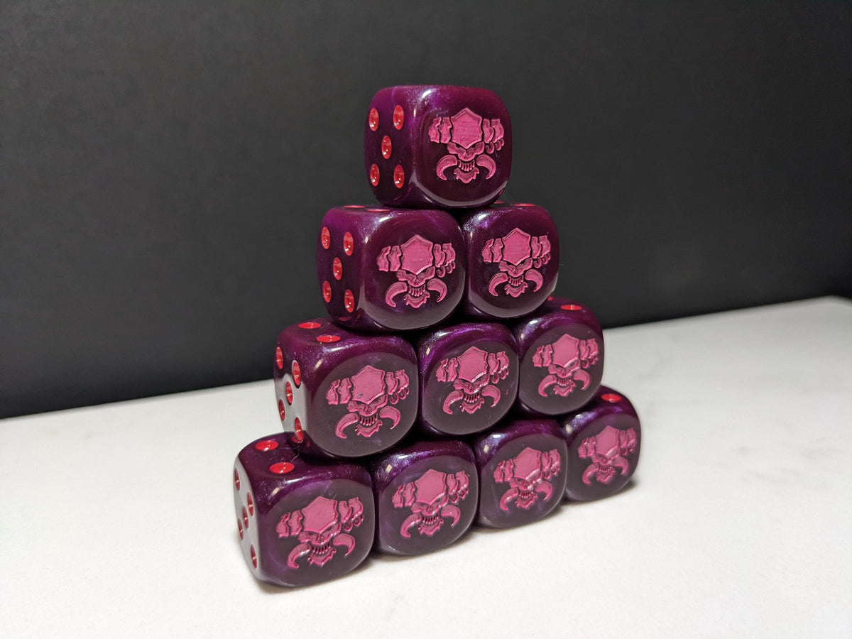 16mm Dice - The Dark Prince Inspired by Sci-Fi 10x