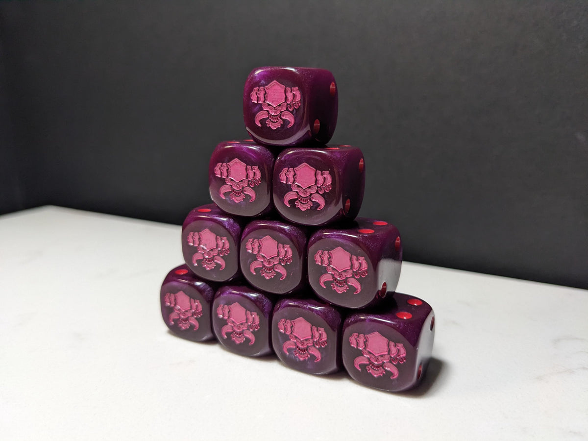 16mm Dice - The Dark Prince Inspired by Sci-Fi 10x