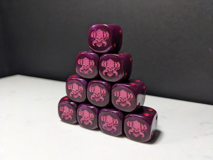 16mm Dice - The Dark Prince Inspired by Sci-Fi 10x