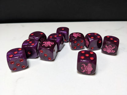 16mm Dice - The Dark Prince Inspired by Sci-Fi 10x