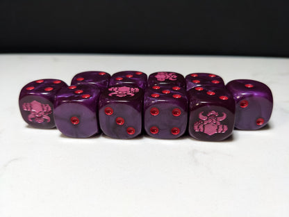 16mm Dice - The Dark Prince Inspired by Sci-Fi 10x