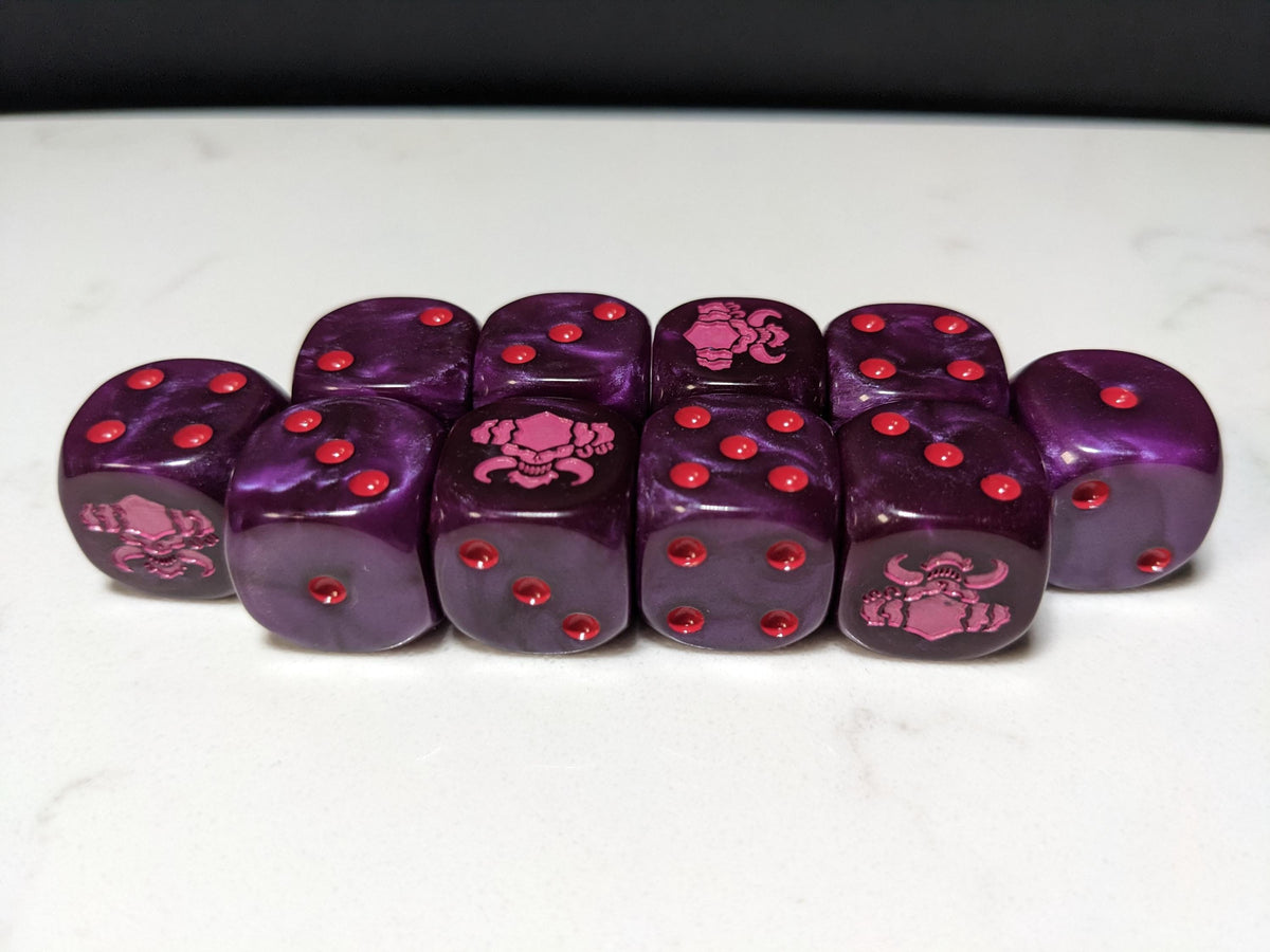 16mm Dice - The Dark Prince Inspired by Sci-Fi 10x