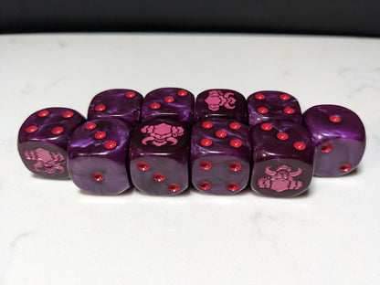 16mm Dice - The Dark Prince Inspired by Sci-Fi 10x