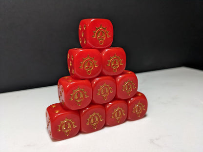 16mm Dice - Death Mask Inspired by Sci-Fi 10x