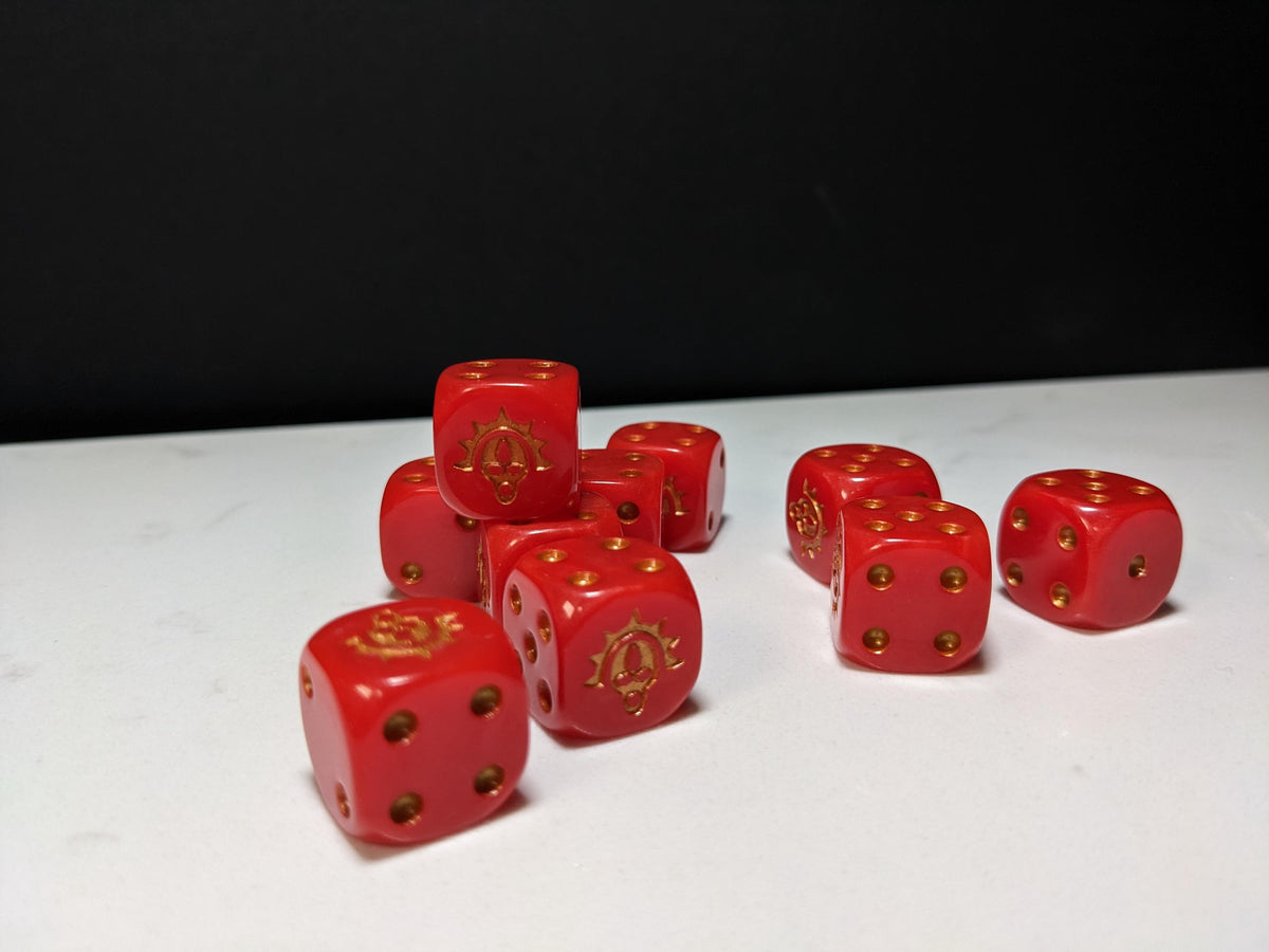 16mm Dice - Death Mask Inspired by Sci-Fi 10x