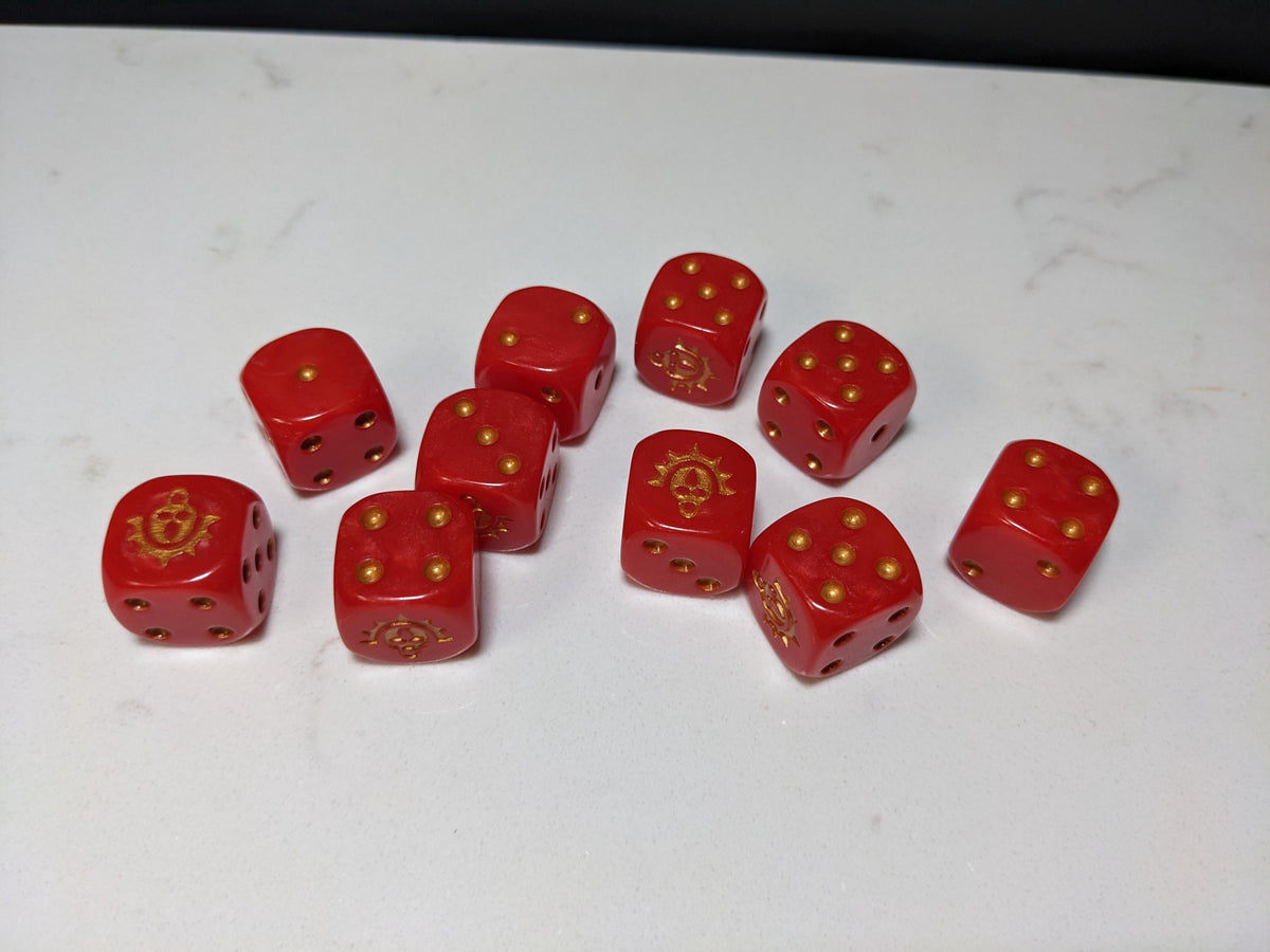 16mm Dice - Death Mask Inspired by Sci-Fi 10x