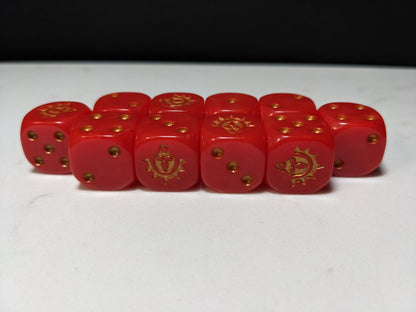 16mm Dice - Death Mask Inspired by Sci-Fi 10x