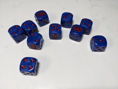 16mm Dice - Lords of Darkness Inspired by Sci-Fi 10x