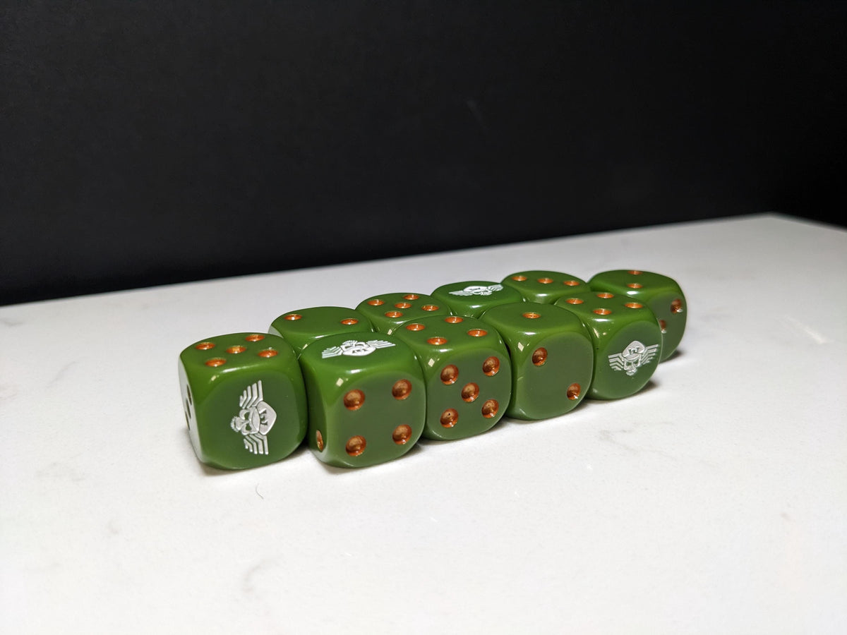 16mm Dice - Army of Mankind Inspired by Sci-Fi 10x