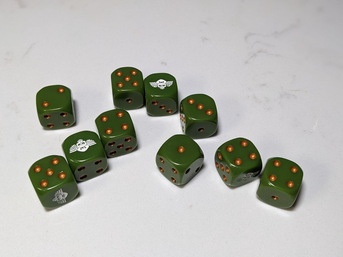 16mm Dice - Army of Mankind Inspired by Sci-Fi 10x
