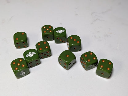 16mm Dice - Army of Mankind Inspired by Sci-Fi 10x