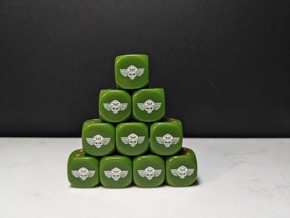 16mm Dice - Army of Mankind Inspired by Sci-Fi 10x