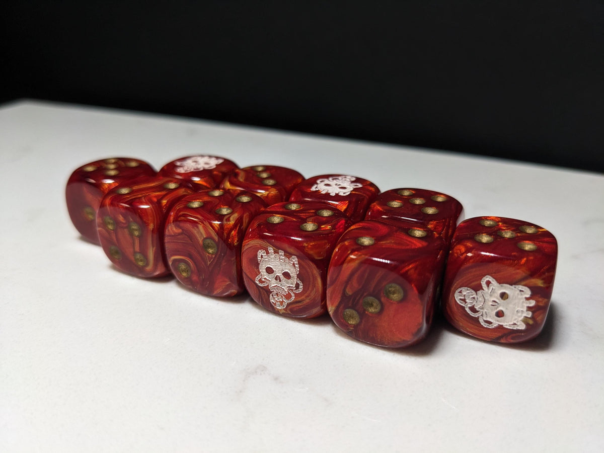 16mm Dice - Skull Taker Inspired by Sci-Fi 10x