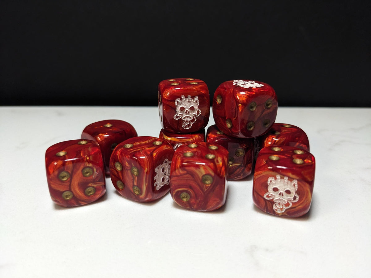 16mm Dice - Skull Taker Inspired by Sci-Fi 10x