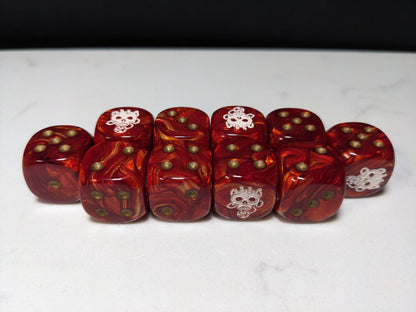 16mm Dice - Skull Taker Inspired by Sci-Fi 10x