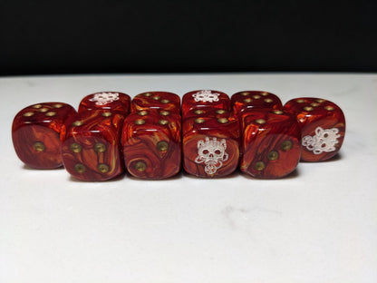 16mm Dice - Skull Taker Inspired by Sci-Fi 10x