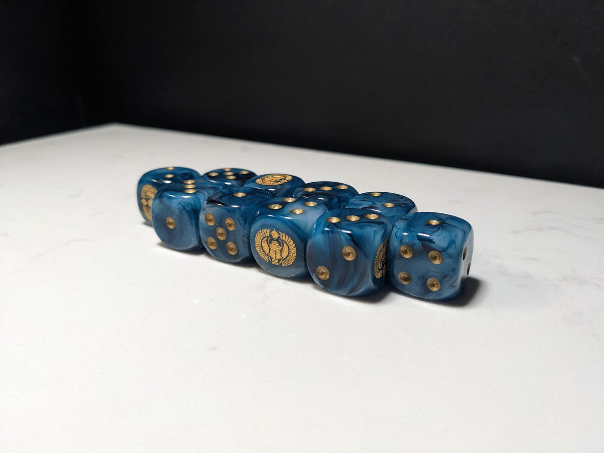 16mm Dice - Cult of the Scarab Inspired by Sci-Fi 10x