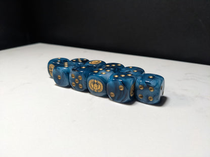 16mm Dice - Cult of the Scarab Inspired by Sci-Fi 10x