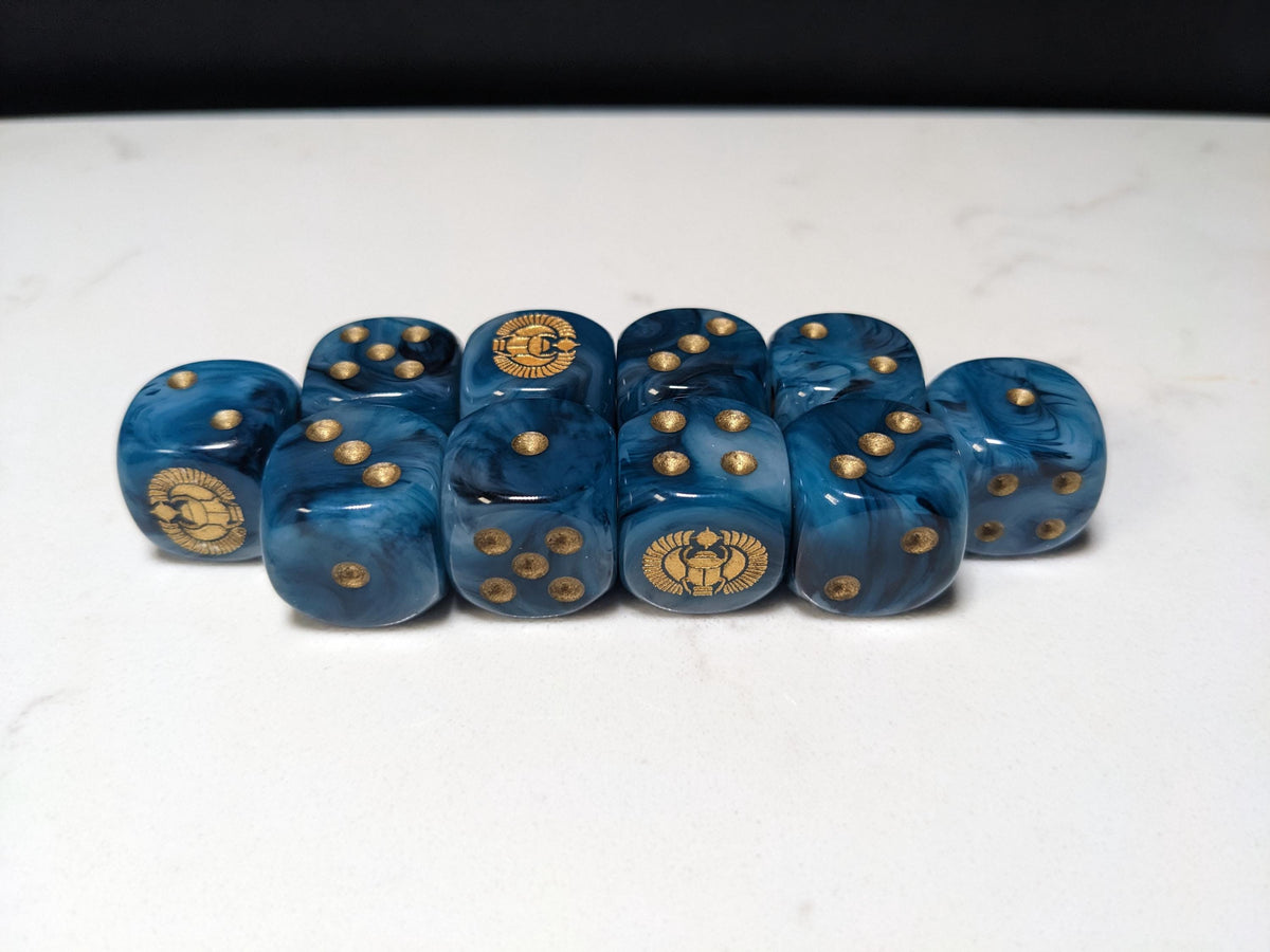 16mm Dice - Cult of the Scarab Inspired by Sci-Fi 10x