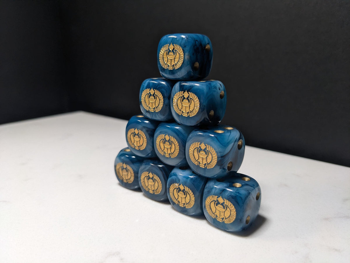 16mm Dice - Cult of the Scarab Inspired by Sci-Fi 10x