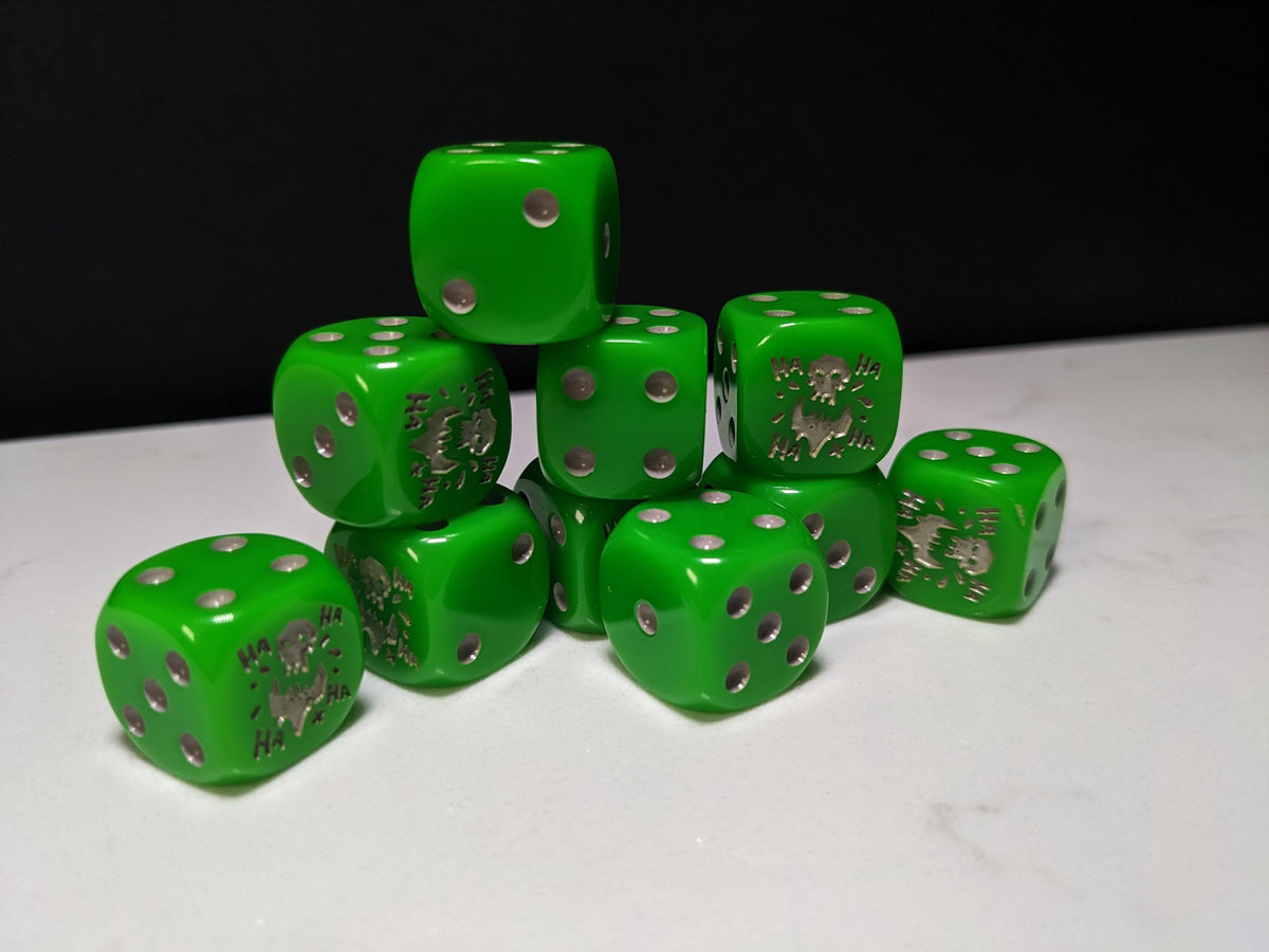 16mm Dice - Da Laughin Orc Inspired by Sci-Fi 10x