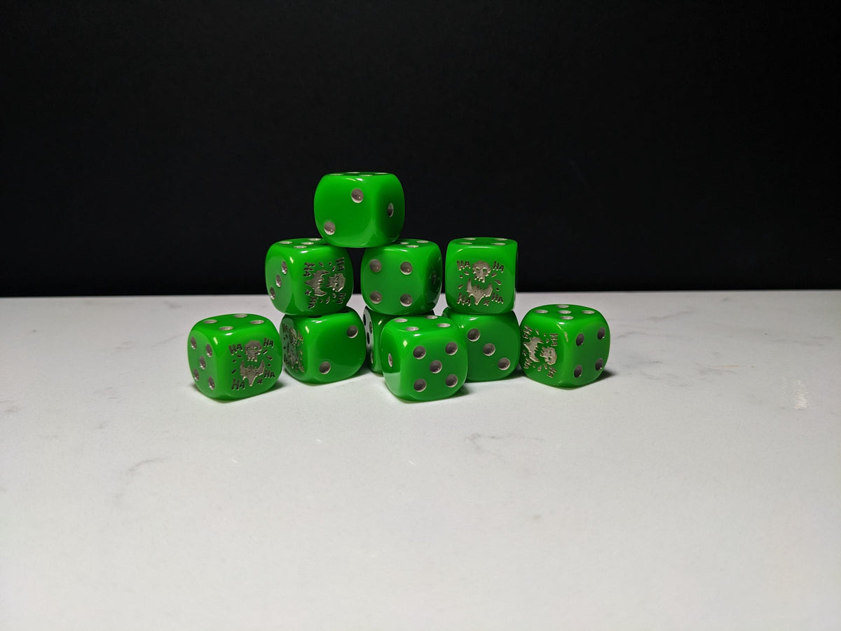 16mm Dice - Da Laughin Orc Inspired by Sci-Fi 10x