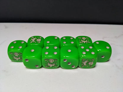16mm Dice - Da Laughin Orc Inspired by Sci-Fi 10x