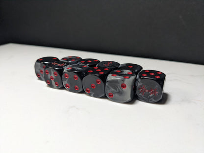 16mm Dice - Dark Mystical Dynasty Inspired by Sci-Fi 10x