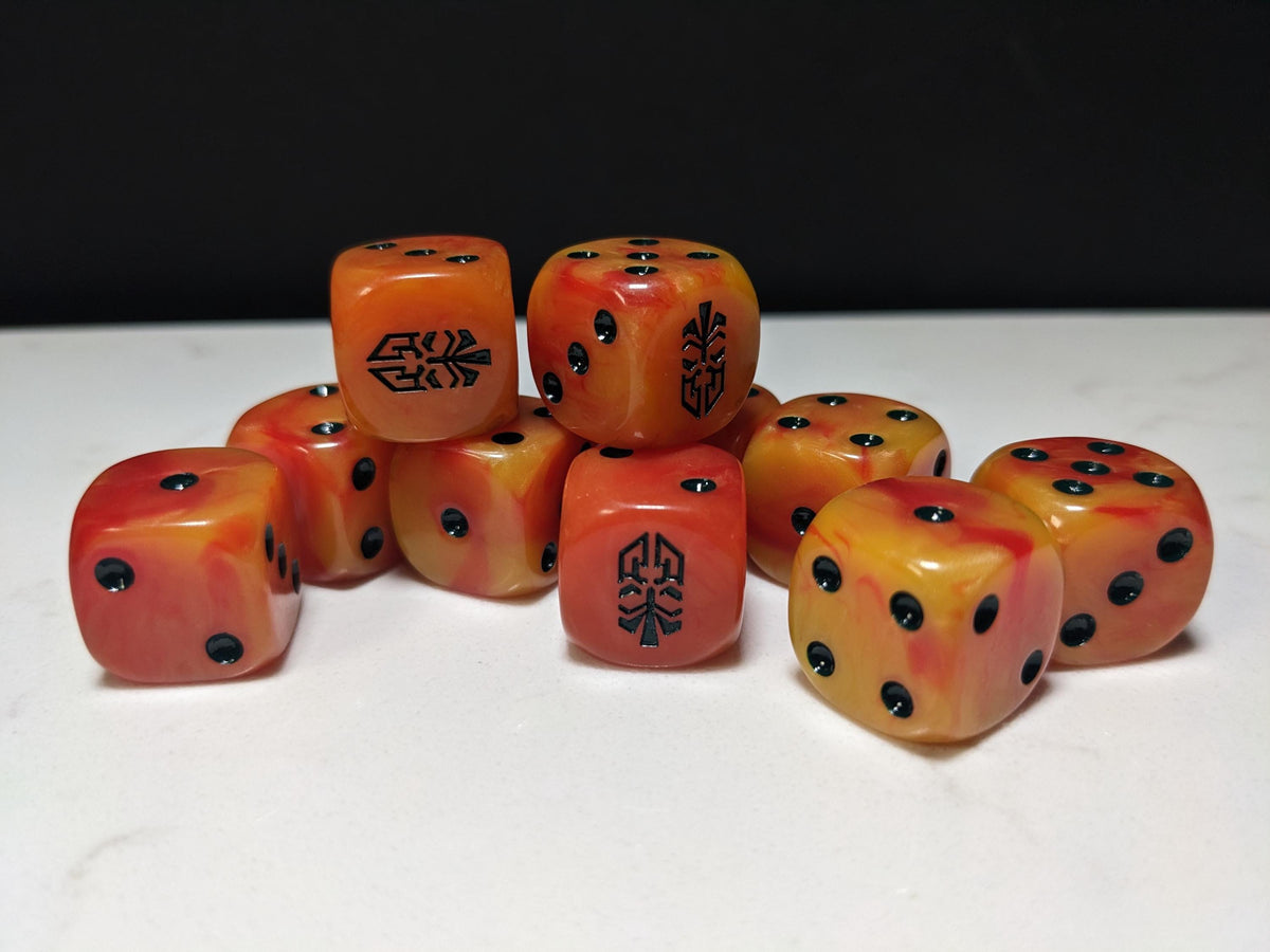 16mm Dice - Dwarven Inspired by Sci-Fi 10x
