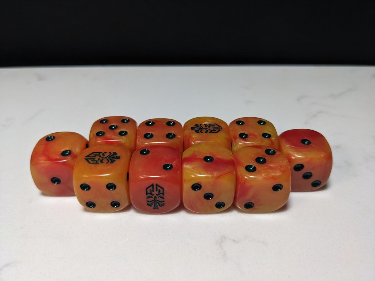 16mm Dice - Dwarven Inspired by Sci-Fi 10x