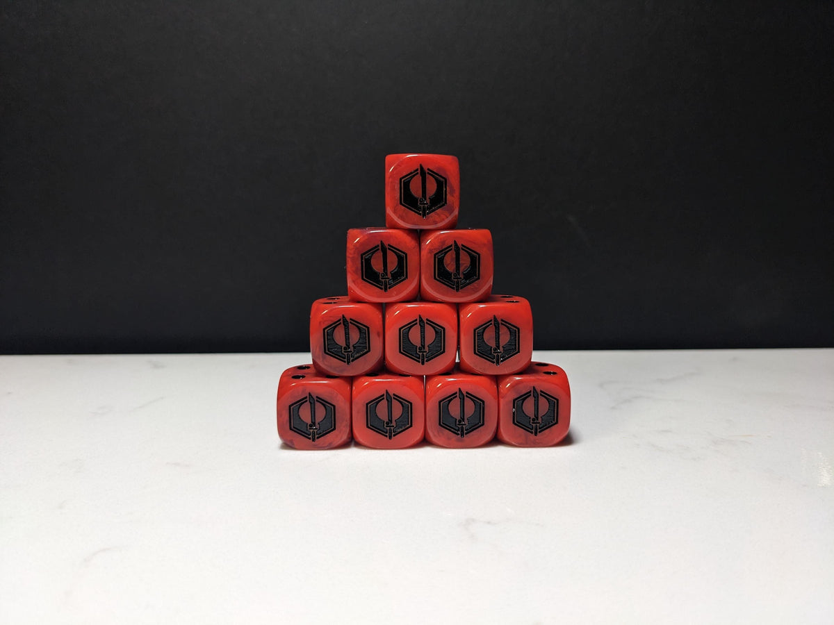 16mm Dice - Fire Enclaves Inspired by Sci-Fi 10x