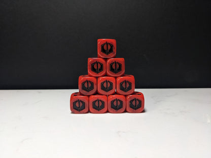 16mm Dice - Fire Enclaves Inspired by Sci-Fi 10x